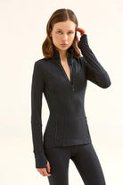 Birdiejay-Birdiesmooth Statement Half Zip Si̇yah Yarim Fermuarli üst-Half Zip Üstler-2-Milagron.com