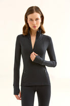 Birdiejay-Birdiesmooth Statement Half Zip Si̇yah Yarim Fermuarli üst-Half Zip Üstler-4-Milagron.com