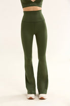 Birdiejay-Birdiesmooth Yoga Pants For Life Koyu Zeyti̇n Yeşi̇li̇ İspanyol Paça Yoga Ve Spor Tayti-3-Milagron.com