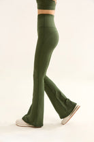 Birdiejay-Birdiesmooth Yoga Pants For Life Koyu Zeyti̇n Yeşi̇li̇ İspanyol Paça Yoga Ve Spor Tayti-8-Milagron.com