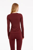 Birdiejay-Birdiesmooth Your New Go To Bordo Uzun Kollu T Shirt-T-Shirts-4-Milagron.com