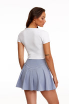 Birdiejay-Birdiesmooth Your New Go To Cropped Baby Tee Beyaz Kısa Kollu Crop T Shirt-T-Shirts-2-Milagron.com