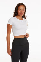 Birdiejay-Birdiesmooth Your New Go To Cropped Baby Tee Beyaz Kısa Kollu Crop T Shirt-T-Shirts-6-Milagron.com