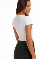 Birdiejay-Birdiesmooth Your New Go To Cropped Baby Tee Beyaz Kısa Kollu Crop T Shirt-T-Shirts-8-Milagron.com