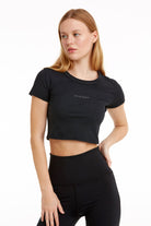 Birdiejay-Birdiesmooth Your New Go To Cropped Baby Tee Si̇yah Kısa Kollu Crop T Shirt-T-Shirts-1-Milagron.com