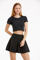 Birdiejay-Birdiesmooth Your New Go To Cropped Baby Tee Si̇yah Kısa Kollu Crop T Shirt-T-Shirts-10-Milagron.com