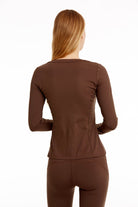 Birdiejay-Birdiesmooth Your New Go To Koyu Kahve Uzun Kollu T Shirt-T-Shirts-2-Milagron.com