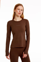 Birdiejay-Birdiesmooth Your New Go To Koyu Kahve Uzun Kollu T Shirt-T-Shirts-3-Milagron.com