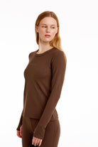 Birdiejay-Birdiesmooth Your New Go To Koyu Kahve Uzun Kollu T Shirt-T-Shirts-5-Milagron.com