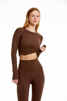 Birdiejay-Birdiesmooth Your New Go To Koyu Kahve Uzun Kollu T Shirt-T-Shirts-7-Milagron.com