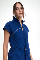 Birdiejay-Blue Morpho Reflekti̇f Detayli Elbi̇se Kobalt Mavi̇si̇-Elbise-5-Milagron.com