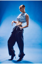 Birdiejay-Morpho Aurora Reflekti̇f Detaylı Paraşüt Pantolon Si̇yah-Pantolon-6-Milagron.com