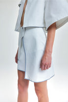 Birdiejay-Morpho Menelauss Reflekti̇f Detaylı Etek Kemi̇k Beyazı-Etek-5-Milagron.com