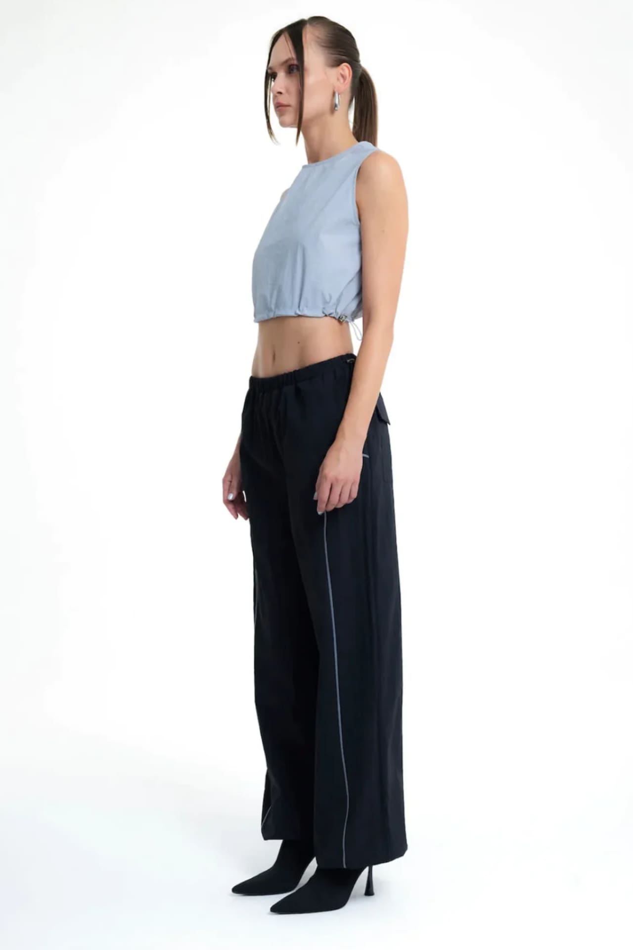 Birdiejay-Oregon Crop Paraşüt Bluz Buz Gri̇si̇-Top-2-Milagron.com