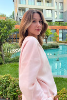 Birdiejay-Over The Clouds Pembe Oversize Sweatshirt-Sweatshirts & Hoodies-5-Milagron.com