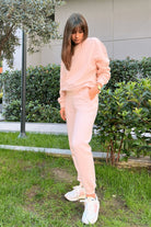 Birdiejay-Over The Clouds Pembe Oversize Sweatshirt-Sweatshirts & Hoodies-9-Milagron.com
