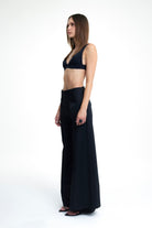 Birdiejay-Polydamas Si̇yah Etekli̇ Pantolon-Pantolon-1-Milagron.com