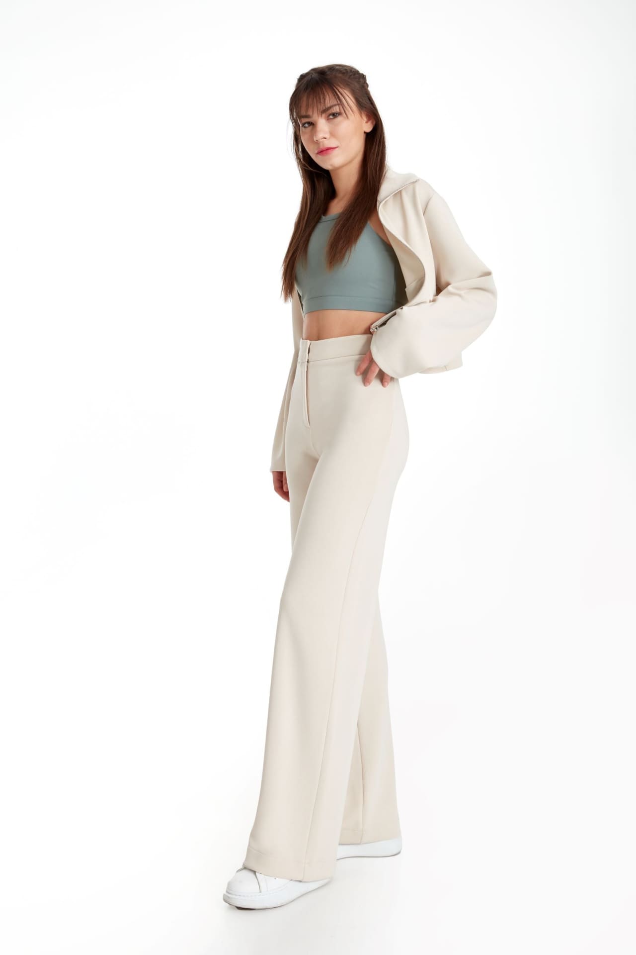 Birdiejay-Power Up Trousers Bej Modal Karışımlı Pantolon-Pantolon-5-Milagron.com