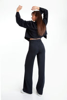 Birdiejay-Power Up Trousers Si̇yah Modal Karişimli Pantolon-Pantolonlar-3-Milagron.com