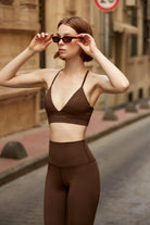 Birdiejay-Triangle Bra Kahverengi̇ Sporcu Ve Yoga Sütyeni̇-1-Milagron.com
