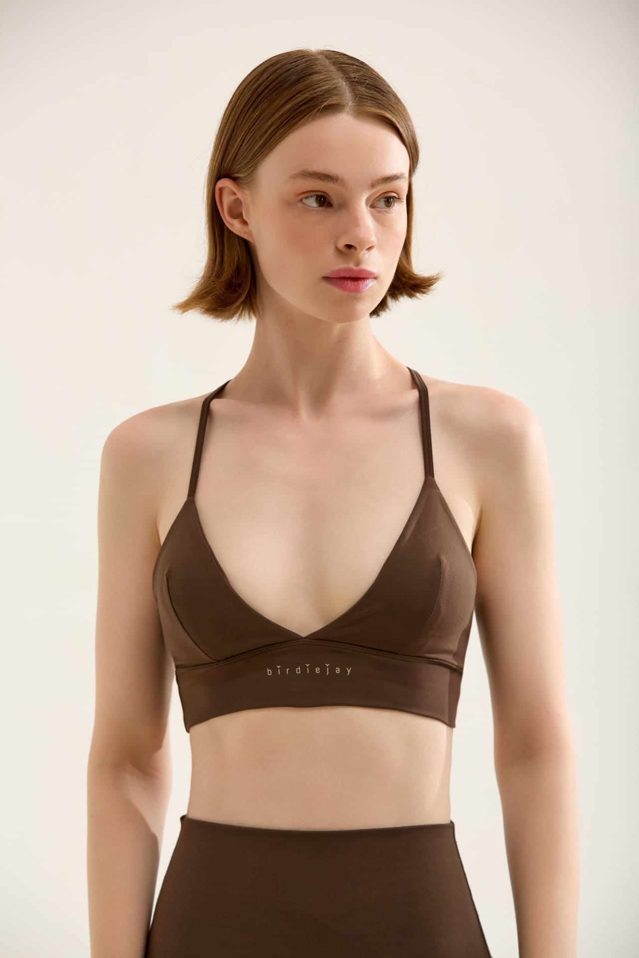 Birdiejay-Triangle Bra Kahverengi̇ Sporcu Ve Yoga Sütyeni̇-3-Milagron.com