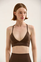 Birdiejay-Triangle Bra Kahverengi̇ Sporcu Ve Yoga Sütyeni̇-3-Milagron.com