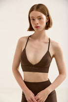 Birdiejay-Triangle Bra Kahverengi̇ Sporcu Ve Yoga Sütyeni̇-5-Milagron.com