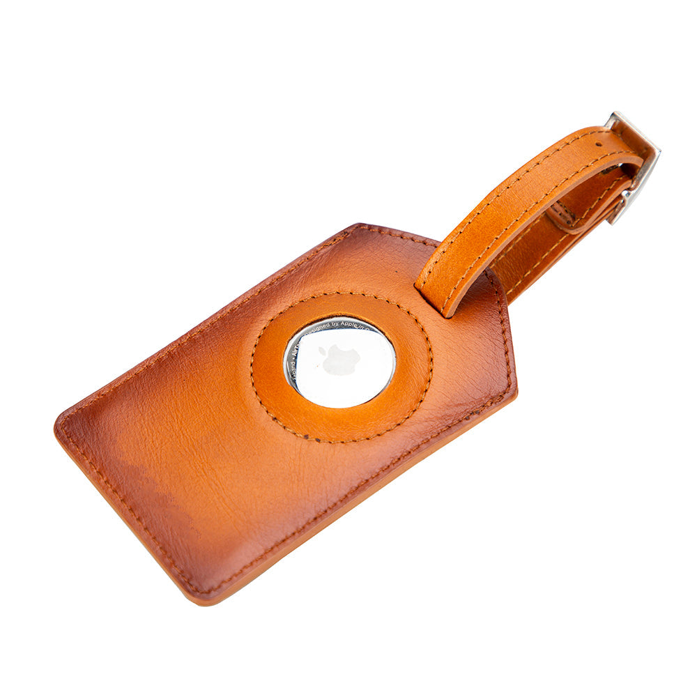 Bloominbag-Airconrad Voyage Luxe Tan Deri Air Tag Bagaj & Bavul Etiketi-4-Milagron.com