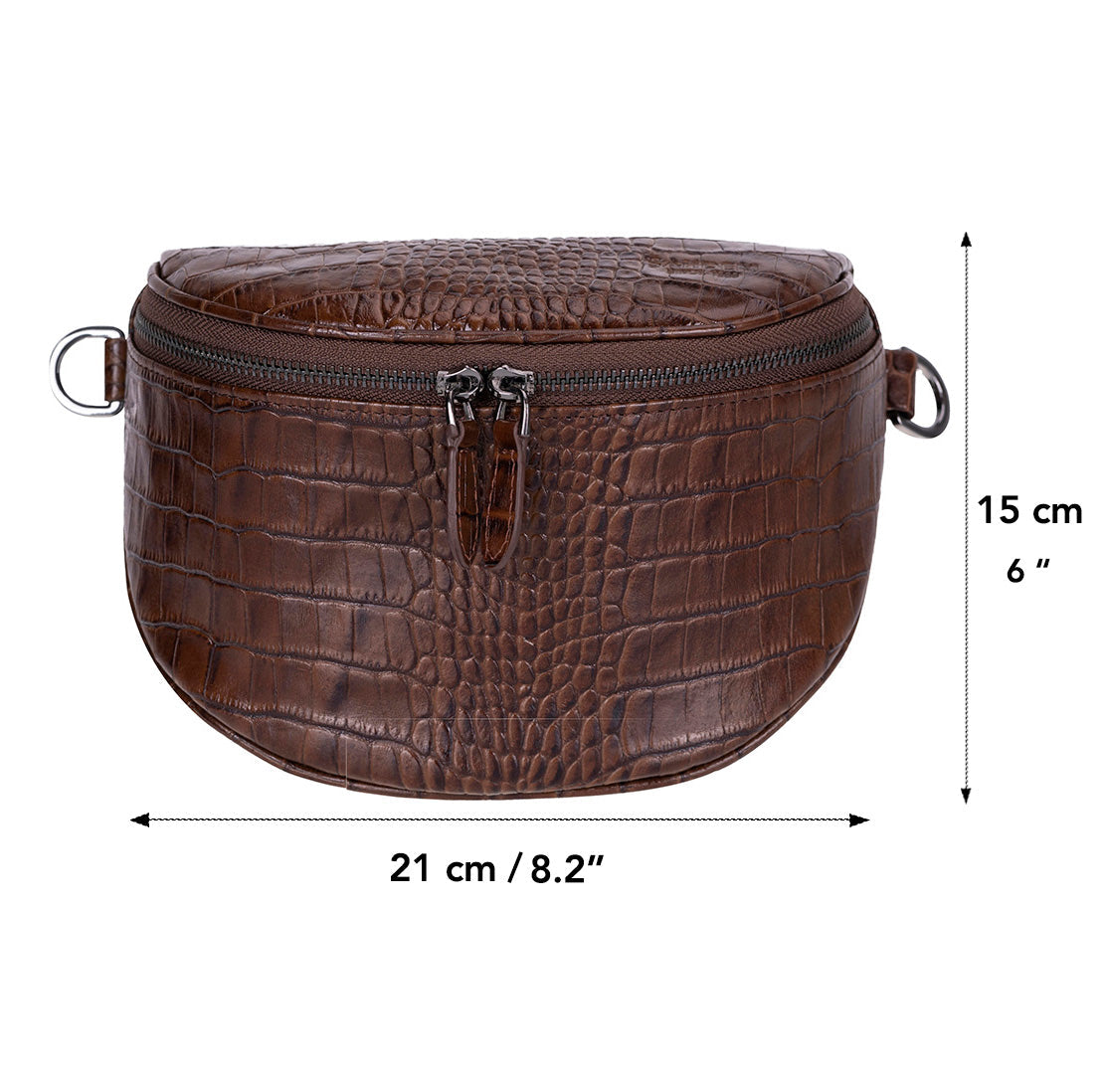 Bloominbag-Alora Mocha Croc Kahverengi Deri Bel çantası-4-Milagron.com