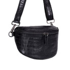 Bloominbag-Alora Noir Croc Siyah Deri Bel çantası-1-Milagron.com