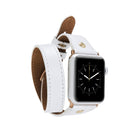 Alpine Double Tour Ivory White Hakiki Deri Apple Watch Kordonu - 44/45/46/49Mm