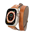 Alpine Double Tour Mocca Brown Hakiki Deri Apple Watch Kordonu - 44/45/46/49Mm