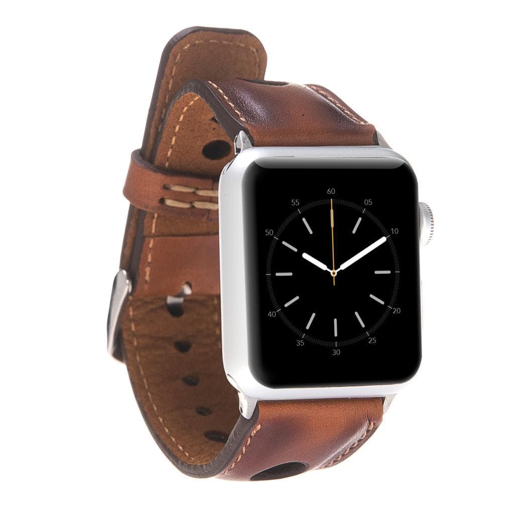 Alpine Dune Tan Hakiki Deri Apple Watch Kordonu - 44/45/46/49Mm