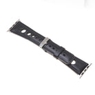 Alpine Noir Black Hakiki Deri Apple Watch Kordonu - 44/45/46/49Mm