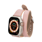 Alpine Slim Double Tour Blush Pink Hakiki Deri Apple Watch Kordonu - 44/45/46/49Mm