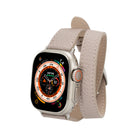 Alpine Slim Double Tour Dune Brown Hakiki Deri Apple Watch Kordonu - 44/45/46/49Mm