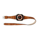 Alpine Slim Double Tour Mocca Brown Hakiki Deri Apple Watch Kordonu - 44/45/46/49Mm