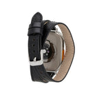 Alpine Slim Double Tour Noir Black Hakiki Deri Apple Watch Kordonu - 44/45/46/49Mm