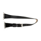 Alpine Slim Double Tour Noir Black Hakiki Deri Apple Watch Kordonu - 44/45/46/49Mm