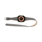 Alpine Slim Double Tour Stone Gray Hakiki Deri Apple Watch Kordonu - 44/45/46/49Mm