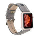 Alpine Stone Gray Hakiki Deri Apple Watch Kordonu - 44/45/46/49Mm