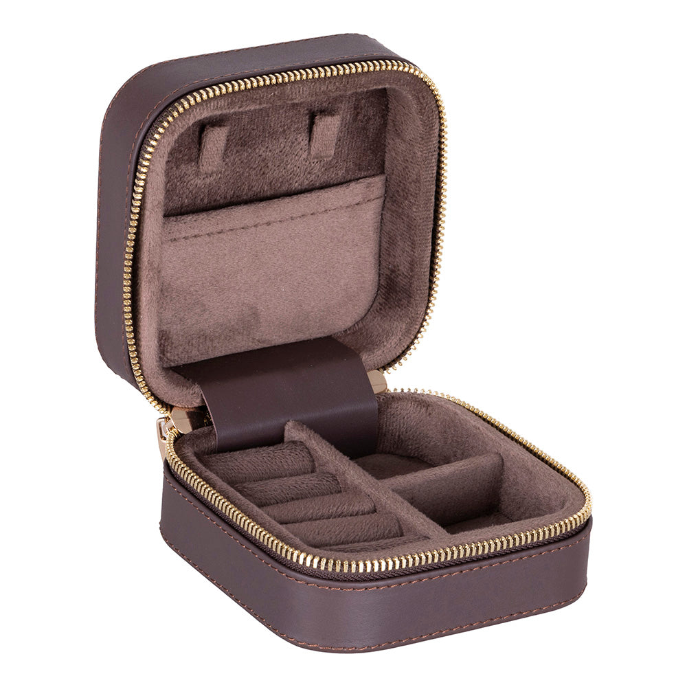 Amanda Mushroom Taupe Medium Gerçek Deri Takı & Mücevher Kutusu - 0