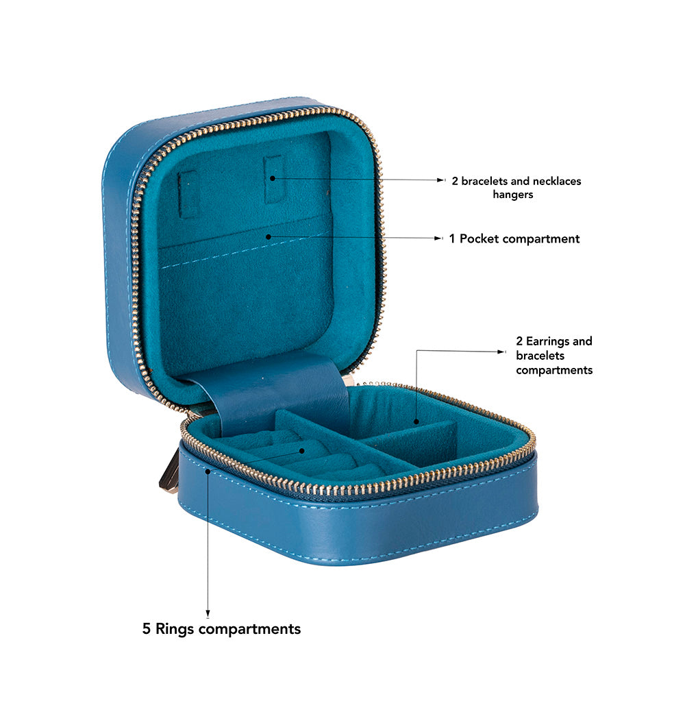 Bloominbag-Amanda Verdigris Bloom Deri Takı Ve Mücevher çantası-4-Milagron.com