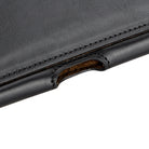 Arc Clip Onyx Black Leather 6.9" Phone Case