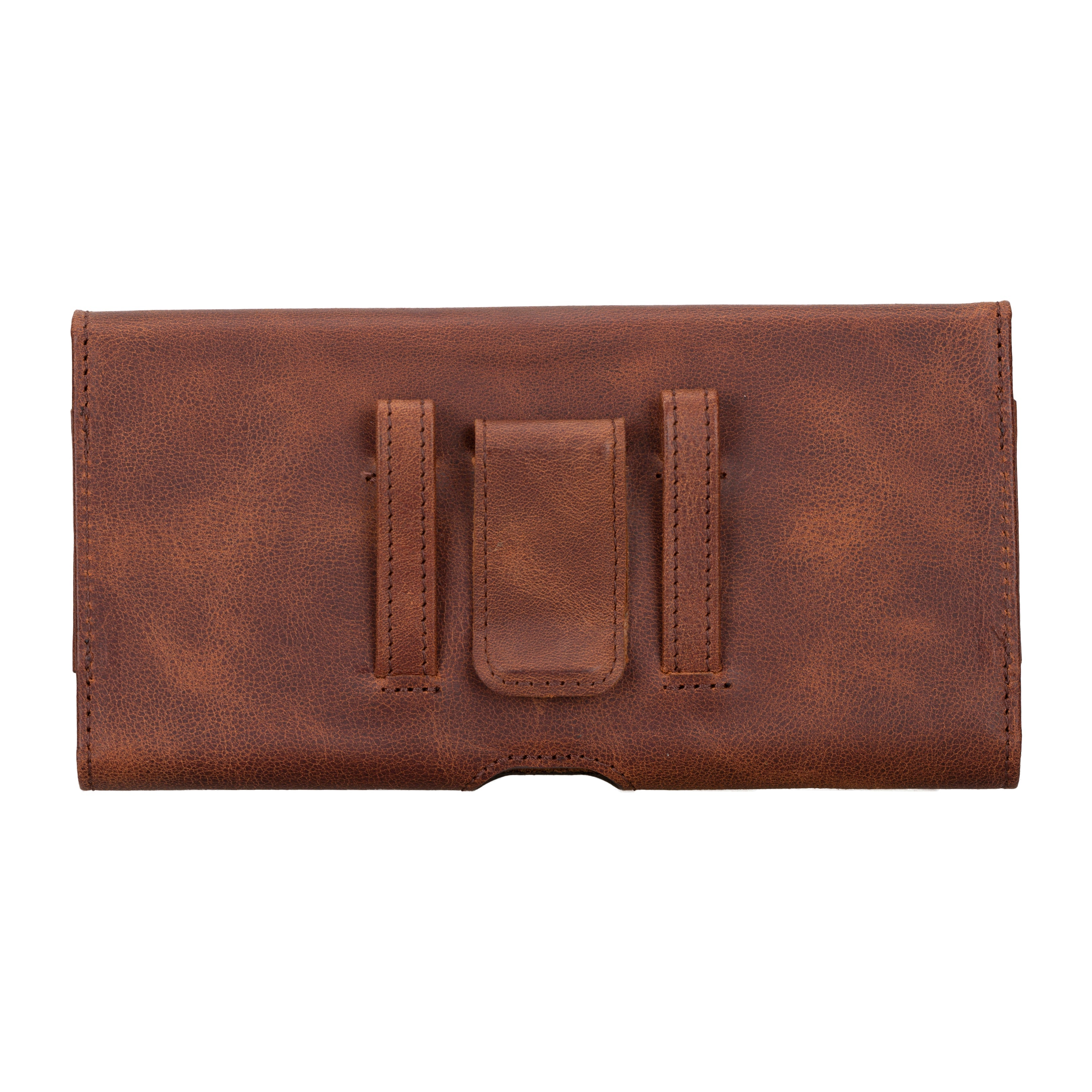 Arc Clip Vintage Saddle Leather 6.9" Phone Case