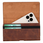 Arc Clip Vintage Saddle Leather 6.9" Phone Case