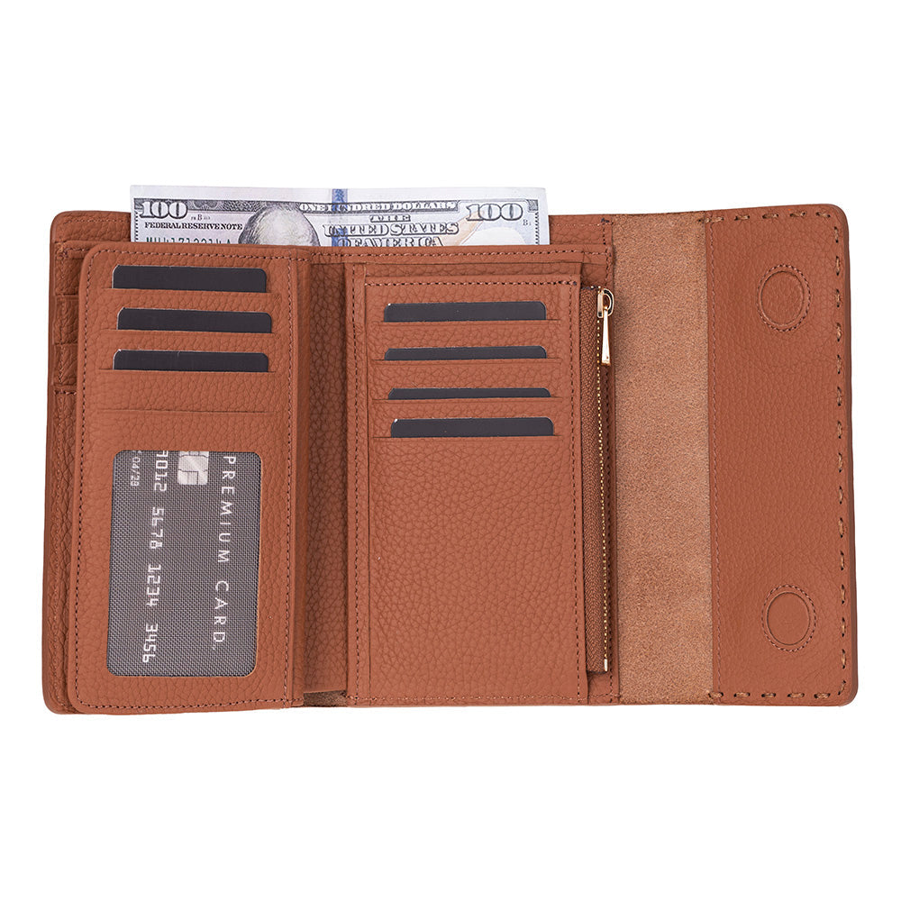 Arc Wallet Heritage Tan Hakiki Deri Kartlıklı Manyetik Cüzdan