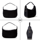 Bloominbag-Arden Noir Süet & Hakiki Deri Kadın Omuz çantası – Premium Kadın Tote Bag-5-Milagron.com