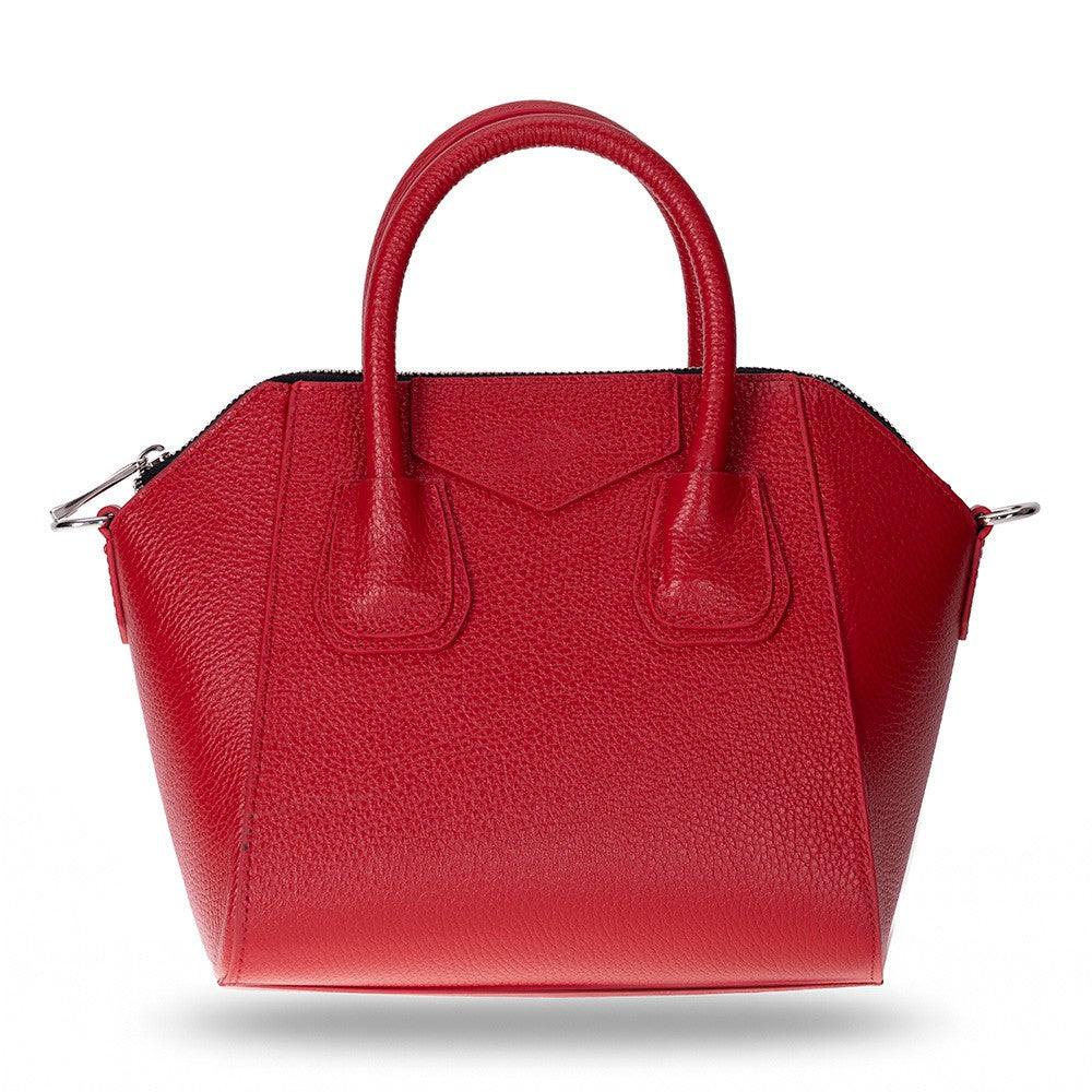 Bloominbag-Aria Crimson Rouge Small Hakiki Deri Kadın El & Omuz çantası-1-Milagron.com
