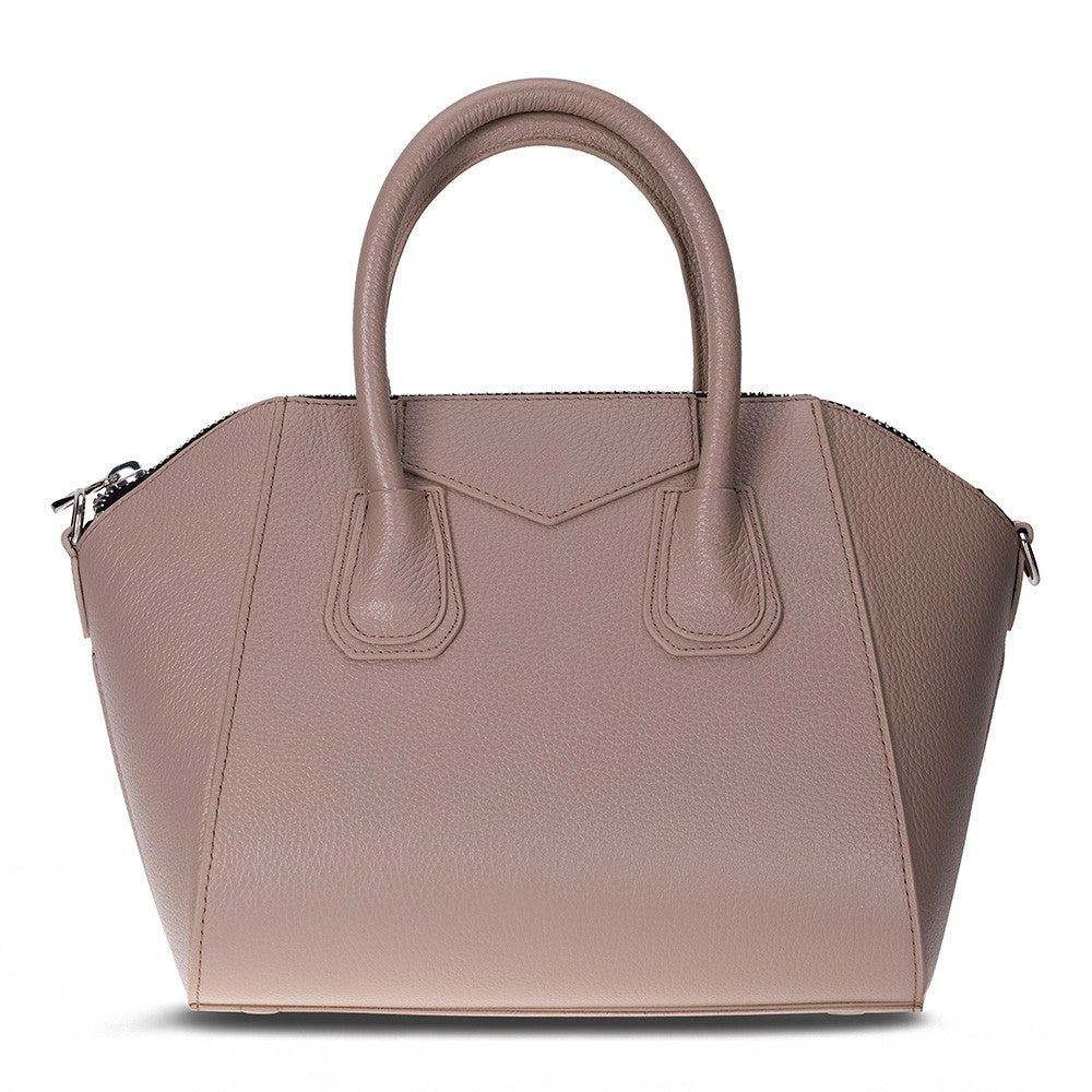 Bloominbag-Aria Mink Taupe Medium Hakiki Deri Kadın El & Omuz çantası-1-Milagron.com